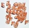 30 9mm Transparent Rosaline Three Petal Drop Flower Beads